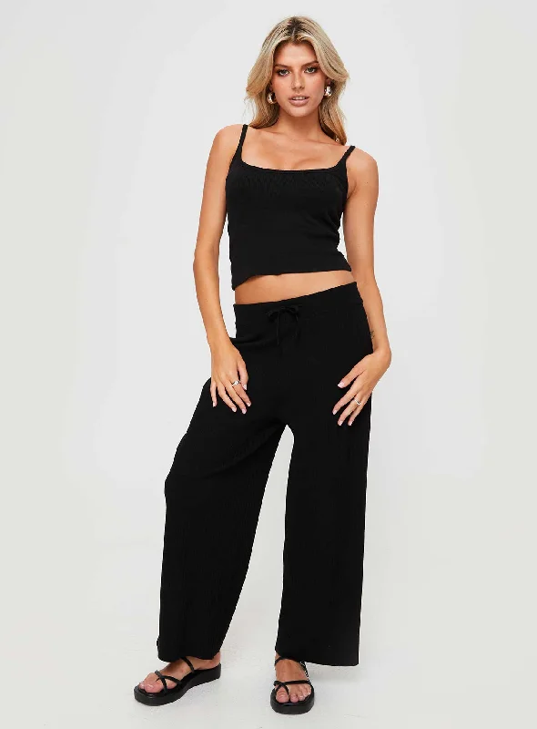 Women Apparel Talanie Knit Pants Black