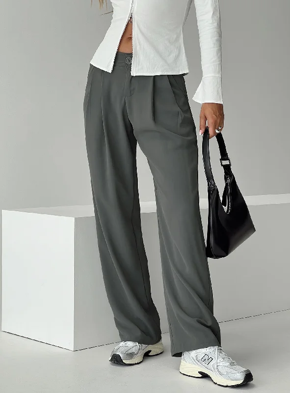 Elegant Simplicity Wardrobe Nikkey Low Rise Pants Slate