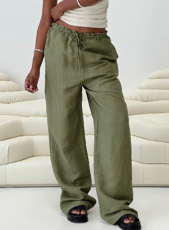 Elevate Your Wardrobe La Palma Pants Khaki