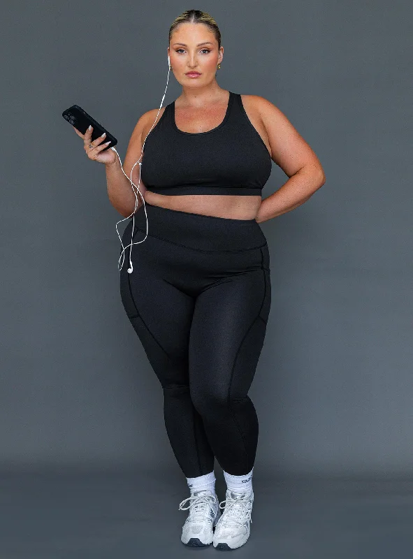 Limited Time Offer Unstoppable Activewear 7/8 Leggings Black Curve