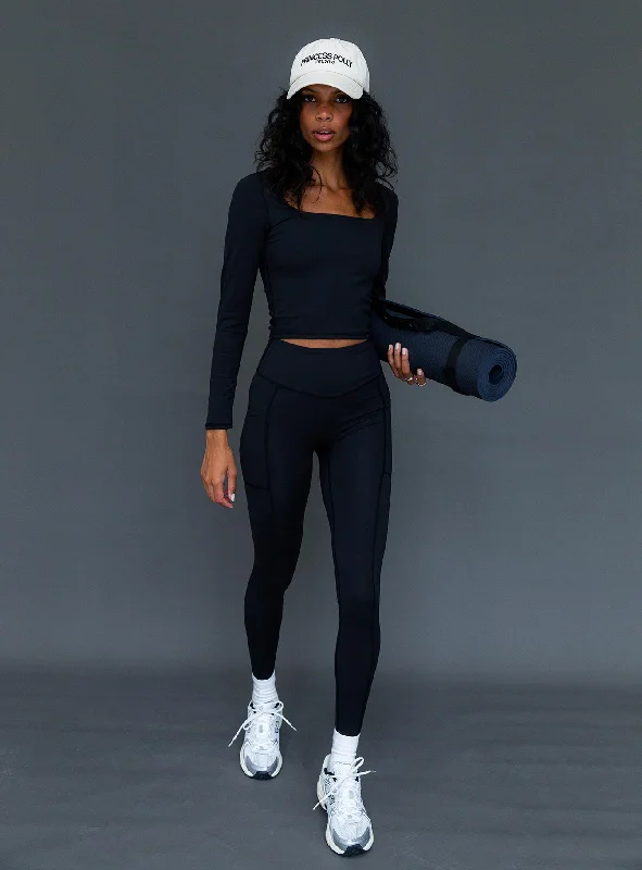 Affordable Online Boutiques Unstoppable Activewear 7/8 Leggings Black