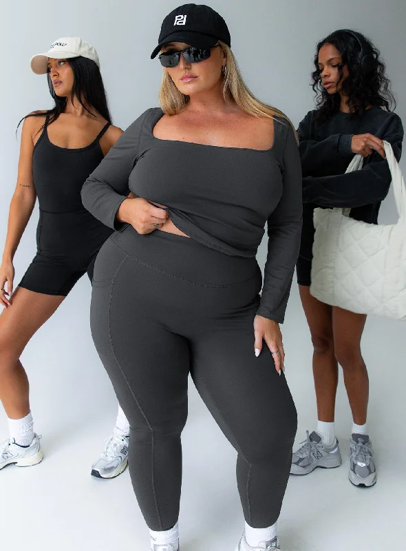 Crazy Price Slashing Achieve Activewear Leggings Grey Curve