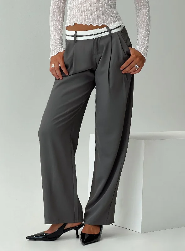 Business Casual Outfits Tennent Low Waist Pants Slate