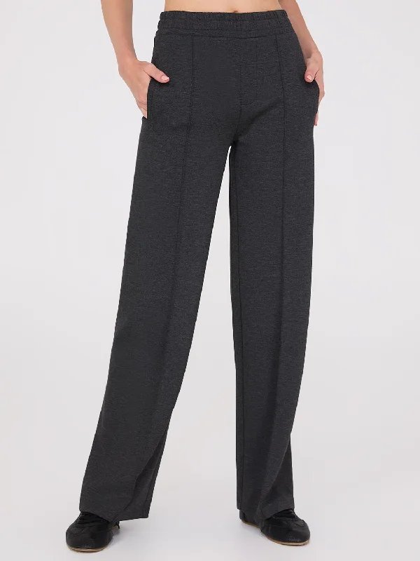 Break Fashion Norms Wide-Leg Front Pintuck Pants