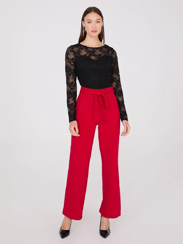 Clothes Sales Crepe Sash Pants