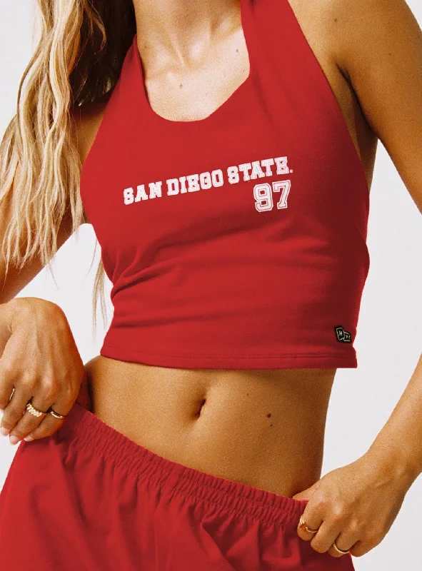 Trendy Street Style SDSU Tailgate Top Red