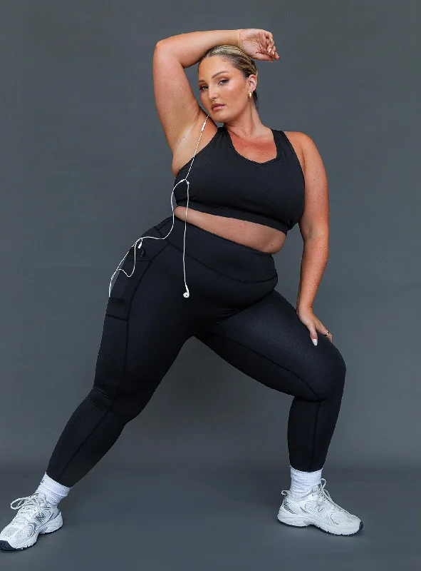 Clearance Sale, All Cheap Achieve Activewear Leggings Black Curve