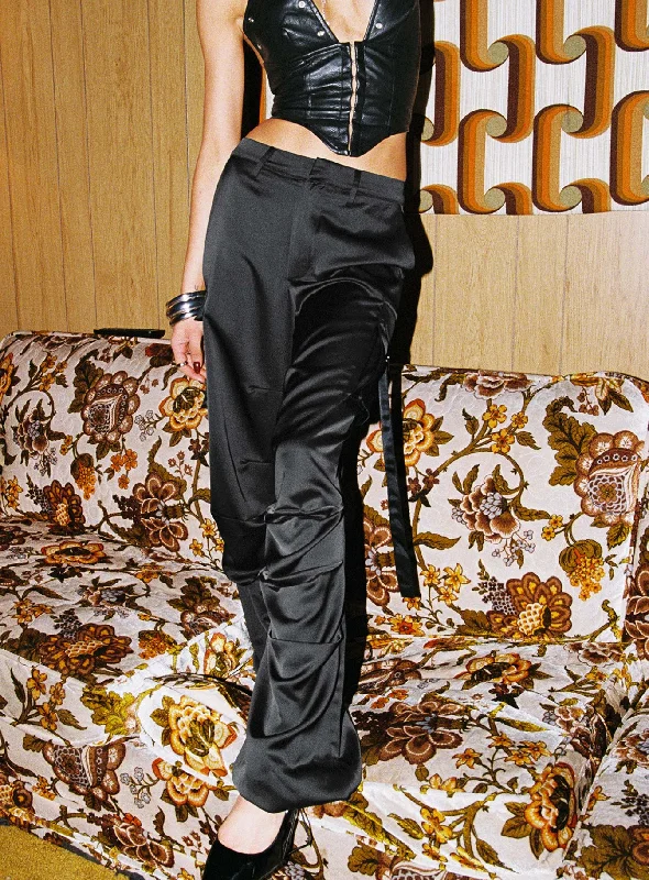 Stylish Savings Butterfly Cargo Pants Onyx