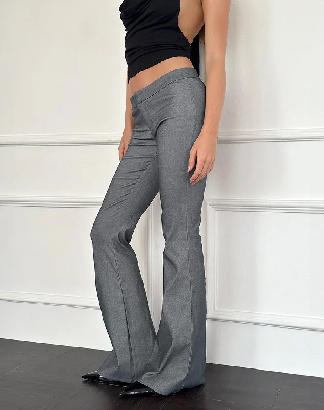 Online Clothing Boutiques Malvinas Flared Trouser in Grey Tailoring