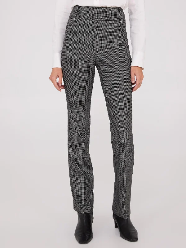 Clothing Brands Check Print Bootcut Pants