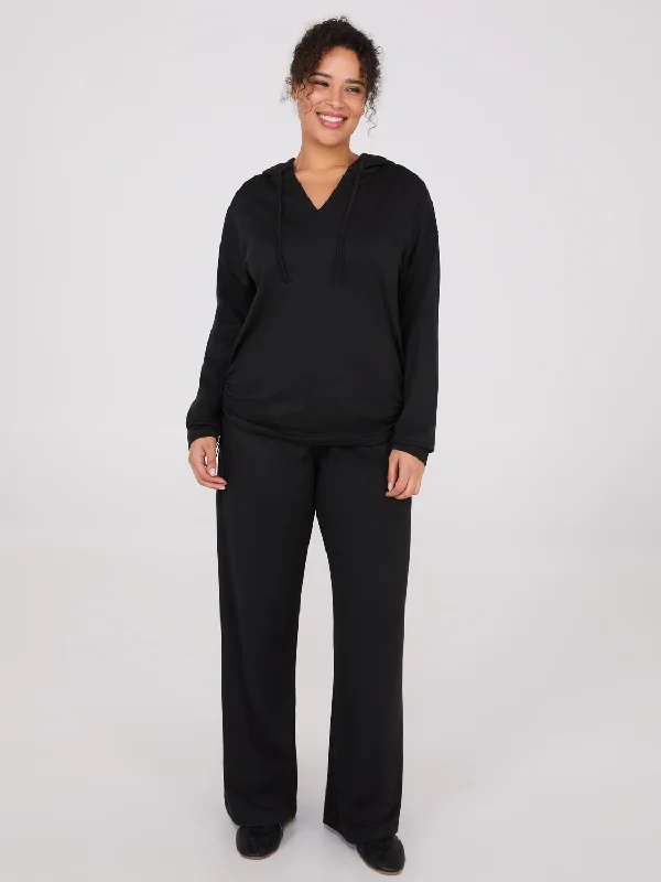 Discount Store Lightweight Fleece Wide-Leg Pants