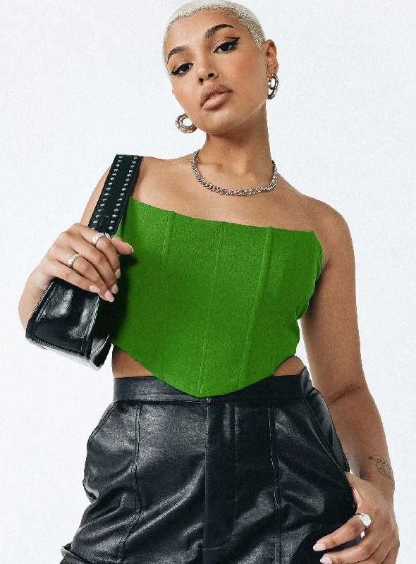 Trendy Women's Wear Carlie Top Apple Green