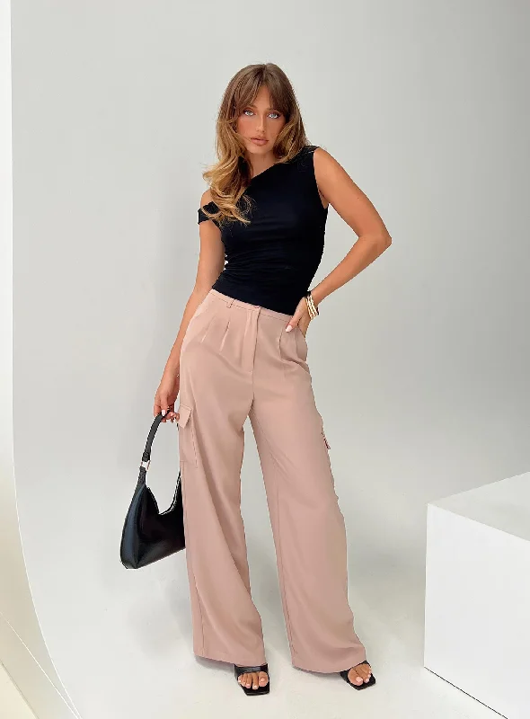 Unleash Your Trendy Side Wallom Cargo Pants Beige