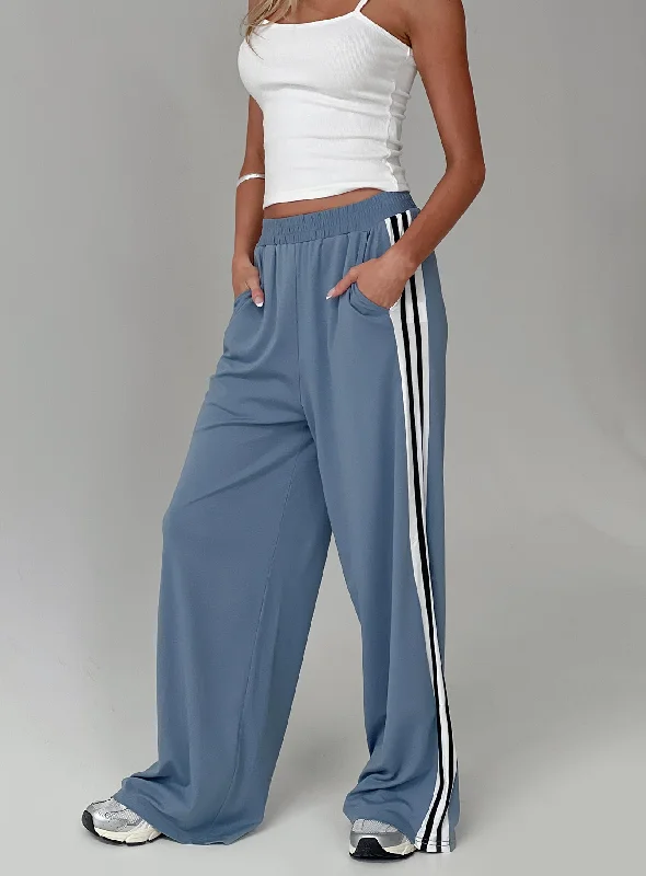 Chic Wardrobe Essentials Dime Track Pants Blue