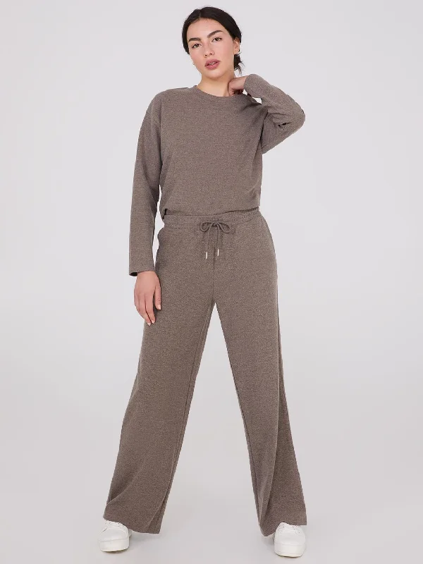 Discover Now Melange Brushed Ribbed Pants