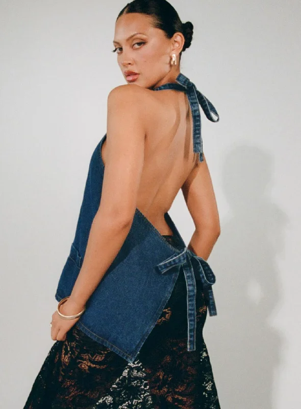 Women Online Clothing Boutiques Hills Halter Denim