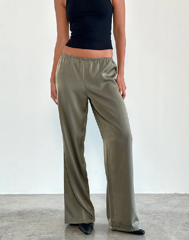 Chic Trends Unveiled Waski Trouser in Satin Sage