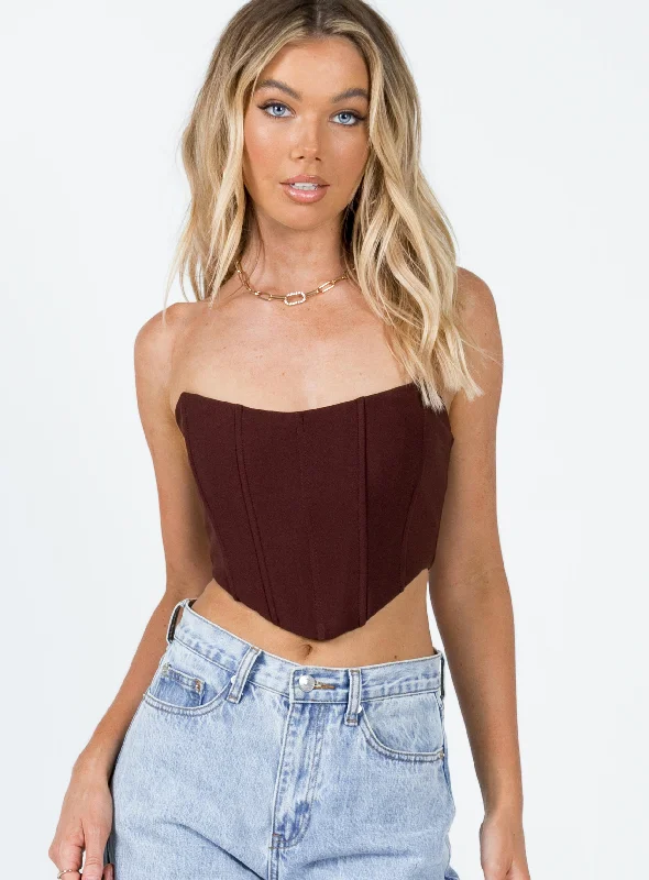 Women's Casual and Dressy Outfits Carlie Top Brown