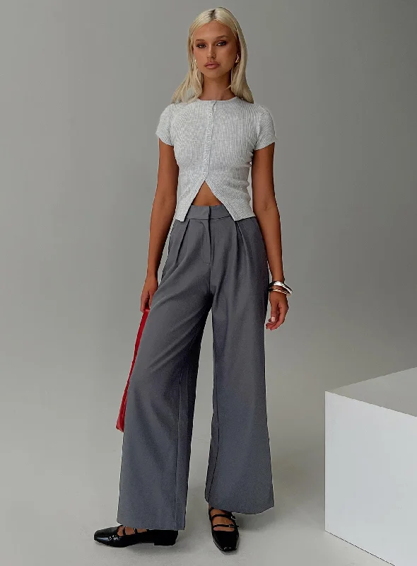 Versatile Wardrobe Essentials Relaxed Pants Charcoal