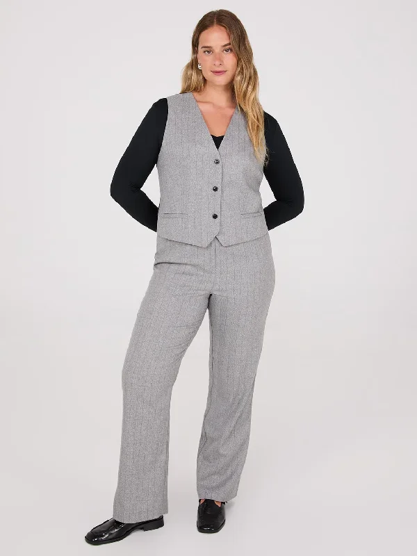 Fashion Forward Pinstripe Straight Leg Pants