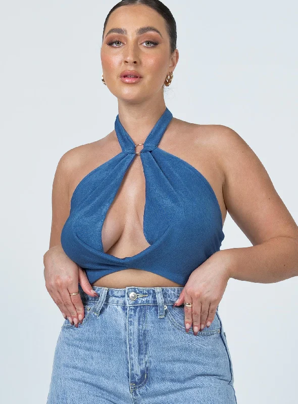 Luxury Fashion Monroe Top Blue