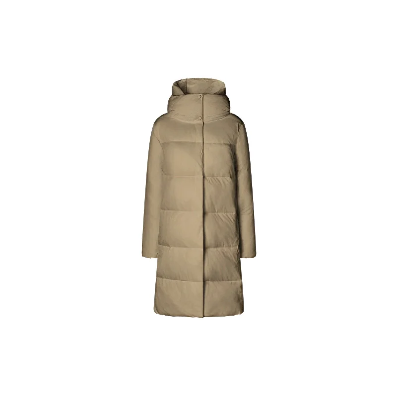 Urban Femme Streetwear Woman's animal free puffer jacket Sibyl in Rainy Beige