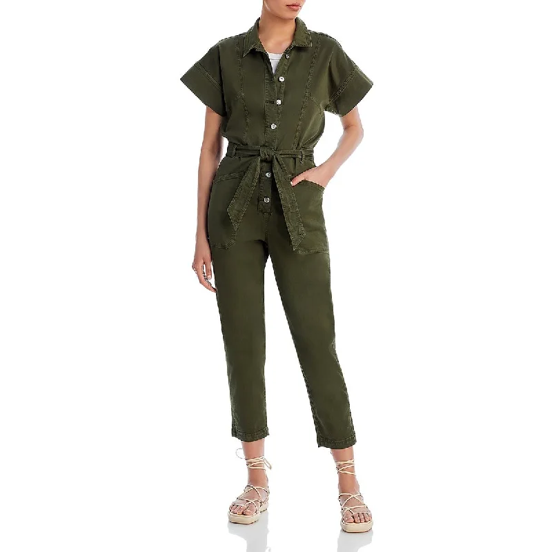 Classic Women's Clothing Styles Veronica Beard Womens Eakin Collar Cotton Jumpsuit