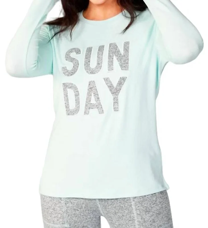 Special Offers, Don't Miss Long Sleeve Sunday Crew In Mist