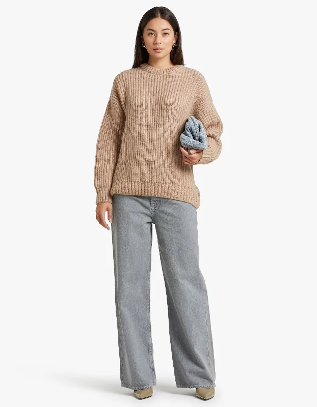 Fashionista Favorites Sydney Crew Sweater - Camel