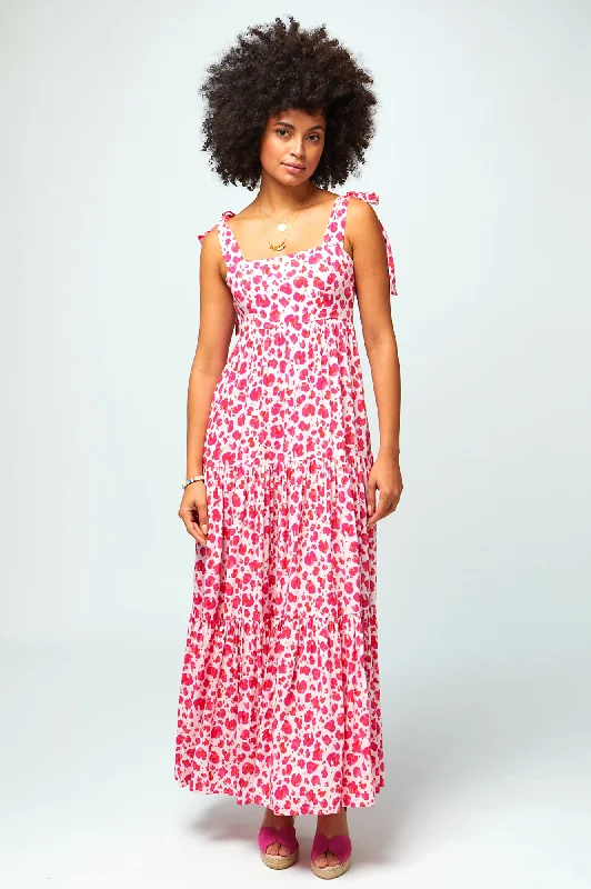 Luxury Fashion Tabitha Ecovero Viscose Maxi Dress | Cheetah Pink