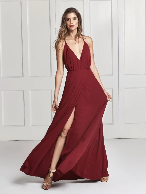 Runway Inspired Wear Evelyn wrap dress - Deep red