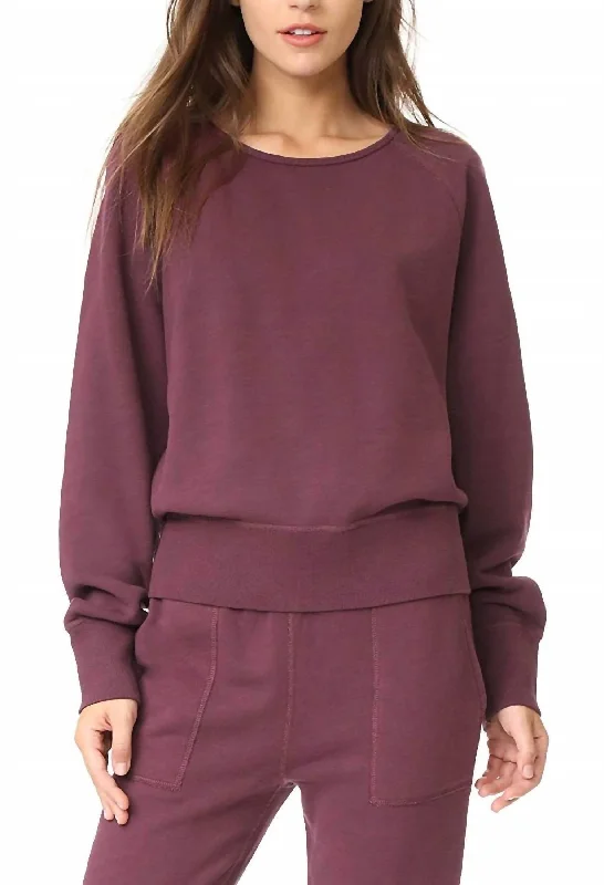 Stylish Savings Classic Fit Pullover Sweater in Port