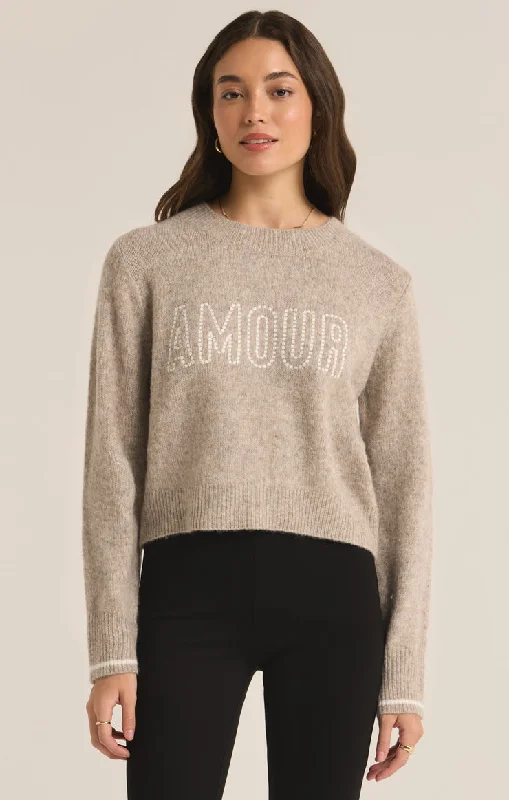 Clothing For Women Z-Supply Amour Milan Sweater - HEATHER TAUPE