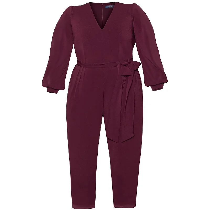 Versatile Women's Clothing for All Occasions Rachel Rachel Roy Womens Plus Scuba Straight-Leg Jumpsuit