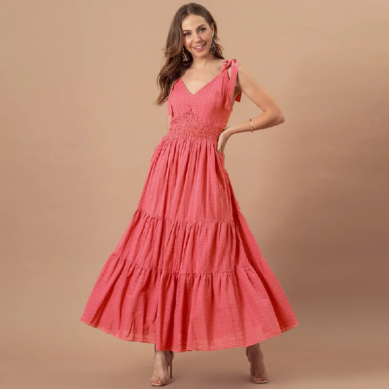 Trendy Attire For Her Kept Close Smocked Maxi Dress - Fuchsia - FINAL SALE