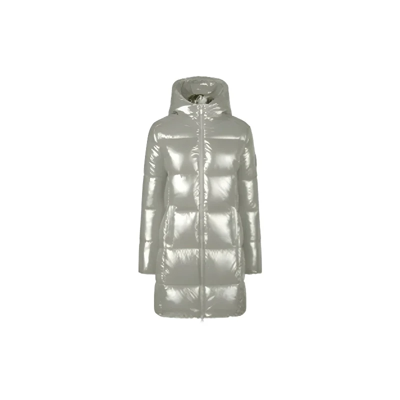 Elevate Your Wardrobe Women's Ines Hooded Puffer Jacket in Off White