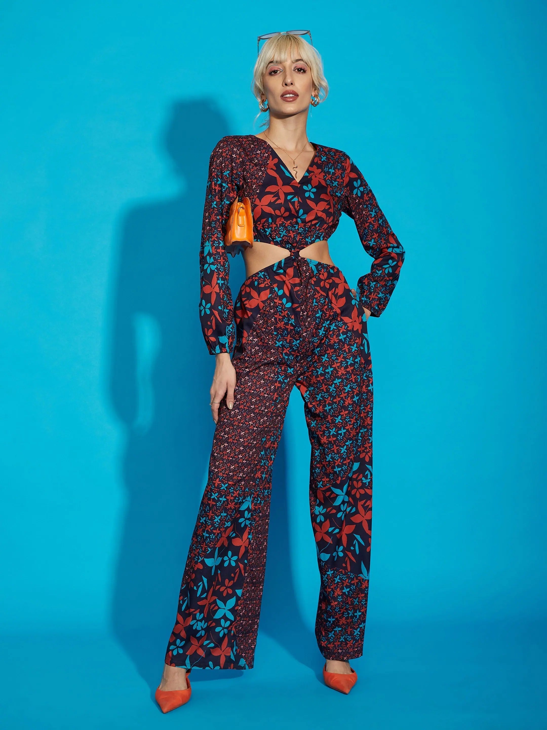 Boutique Styles Women Printed Standard Navy Jumpsuits & Sets