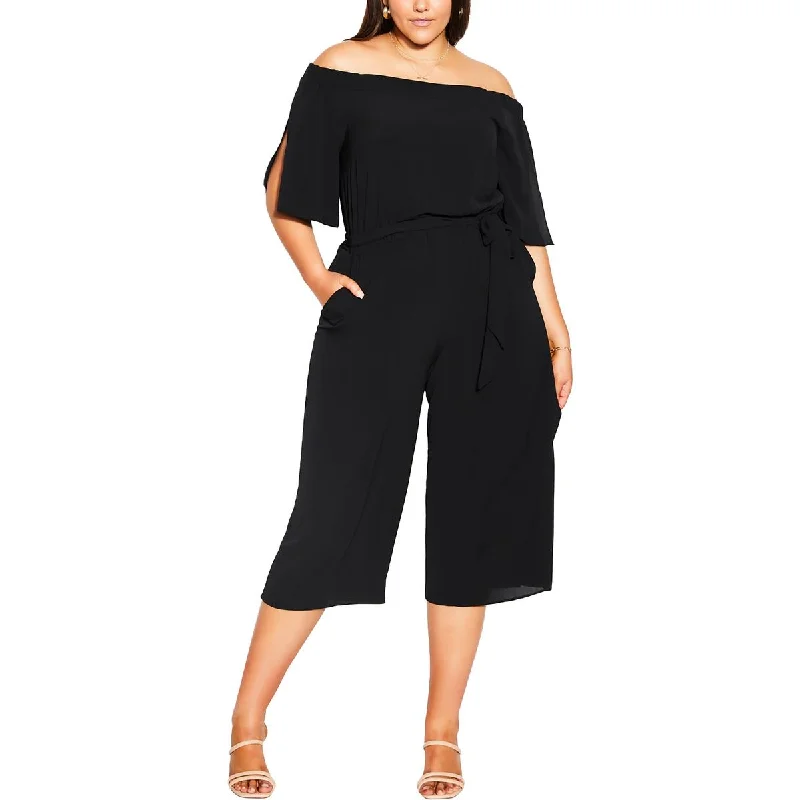 Versatile Outfits City Chic Womens Plus Crop  Jumpsuit