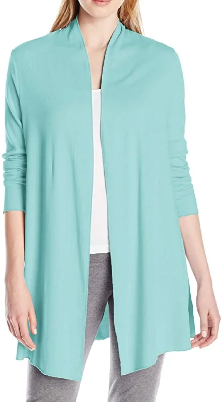 Versatile Wardrobe Essentials Amelia Knit Cardigan In Aqua