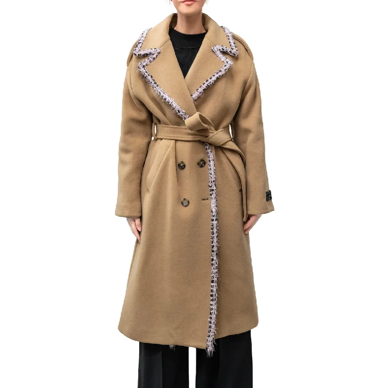 Latest Trends Women's Wool Felt Coat Beige