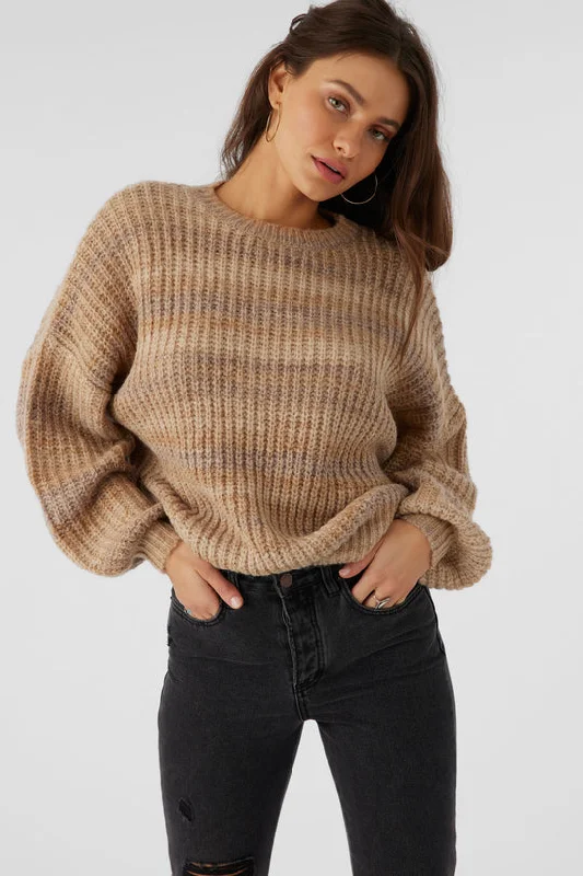 Casual Fashion for Women ONeill BAYOU OMBRE SLOUCHY SWEATER - TOBACC BRW