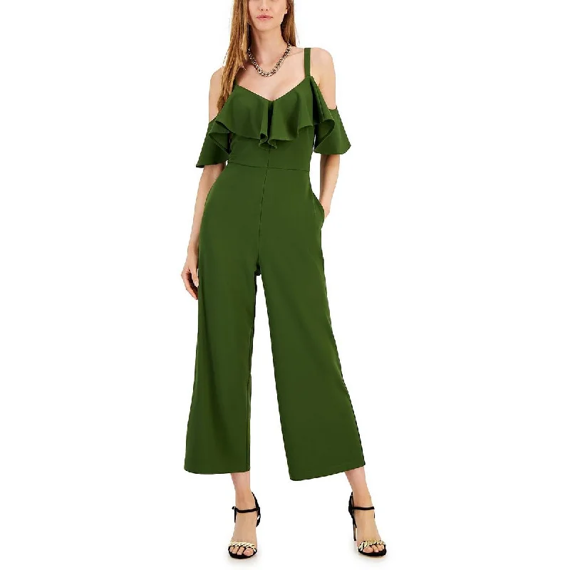 Early Bird Offer Rachel Rachel Roy Womens Cold Shoulder Dressy Jumpsuit