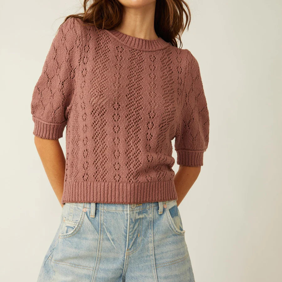 Chic Trends For The Fashion Savvy Free People Eloise Sweater - Antique Oak Combo