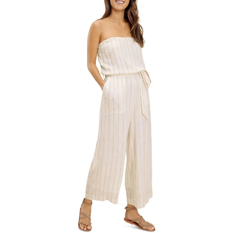 Runway Inspired Wear Splendid Womens June Linen Blend Striped Jumpsuit