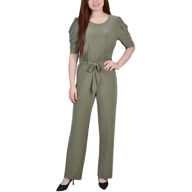 Redefining Women's Style NY Collection Womens Knit Elbow Sleeves Jumpsuit