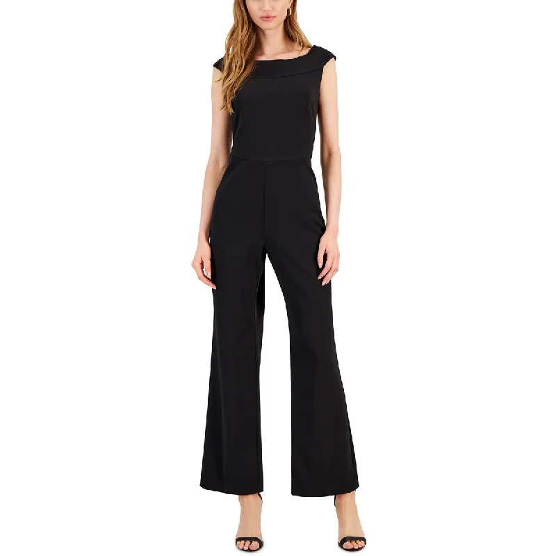 Elegant Attire For The Modern Lady Connected Apparel Womens Solid Crepe Jumpsuit