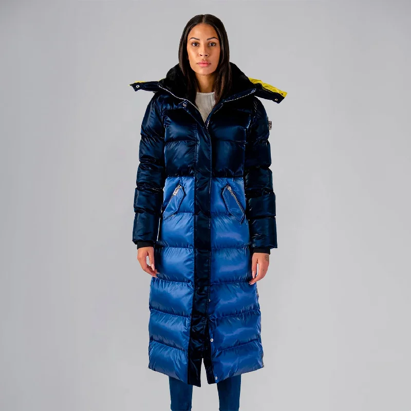 Style Beyond Borders Women's Bird Of Paradise Coat - All Wet Blue/Yellow