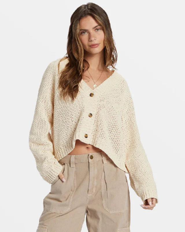 Affordable Women's Clothing Online Billabong Lennon Cardigan Sweater - DOVE