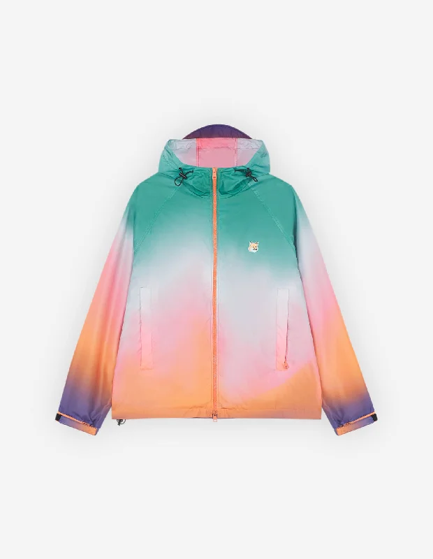 Relaxed Style Technical Windbreaker Gradient Print