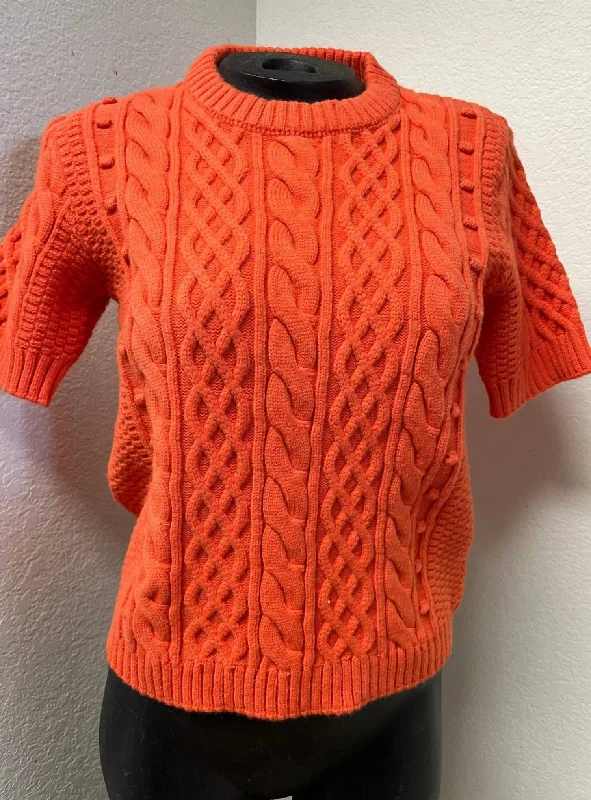 Limited Time Offer Yasmin Cableknit Sweater in Orange